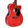 Ditson 10 Series 000 With Cutaway + EQ - Translucent Dark Red Acoustic Guitars