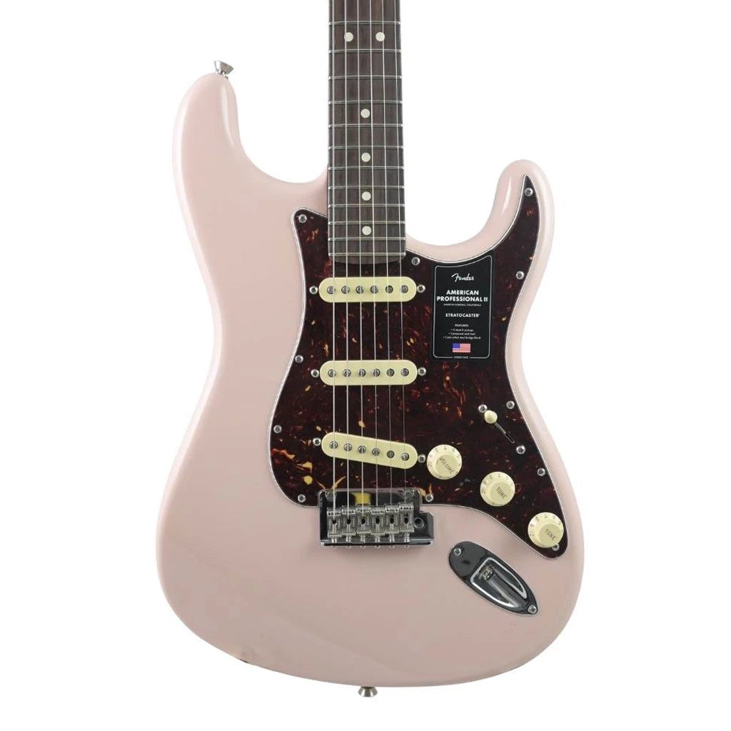 Fender Limited Edition American Professional II Stratocaster - Rosewood Neck - Shell Pink Electric Guitars