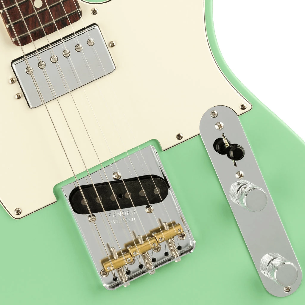 Electric Guitars Fender American Performer Telecaster Hum - Satin Surf Green - Rosewood Fretboard