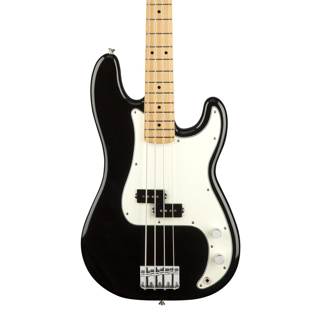 Fender Player Precision Bass - Black - Maple Neck Bass Guitars