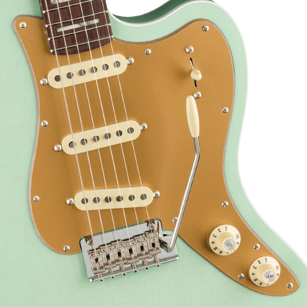 Fender Parallel Universe Volume II Strat® Jazz Deluxe, Rosewood Fingerboard, Transparent Faded Seafoam Green