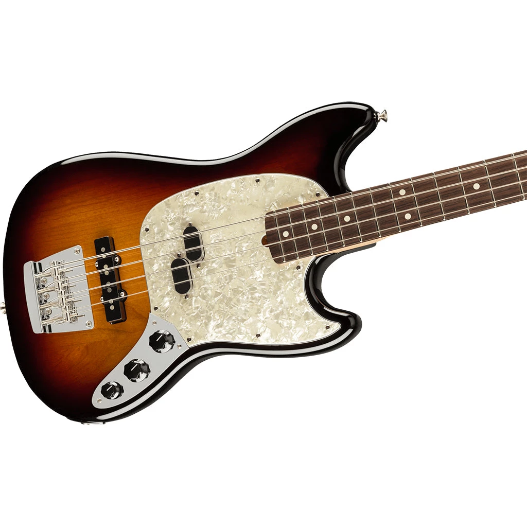 Fender American Performer Mustang Bass - 3 Tone Sunburst - Rosewood