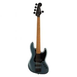 Bass Guitars Squier Contemporary Active Jazz Bass® HH V, Roasted Maple Fingerboard, Black Pickguard, Gunmetal Metallic