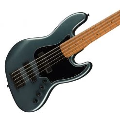 Bass Guitars Squier Contemporary Active Jazz Bass® HH V, Roasted Maple Fingerboard, Black Pickguard, Gunmetal Metallic