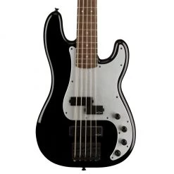 Squier Contemporary Active Precision Bass® PH V, Laurel Fingerboard, Silver Anodized Pickguard, Black Bass Guitars