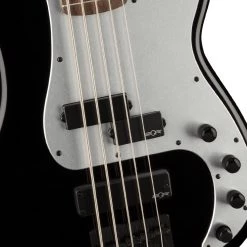 Squier Contemporary Active Precision Bass® PH V, Laurel Fingerboard, Silver Anodized Pickguard, Black Bass Guitars