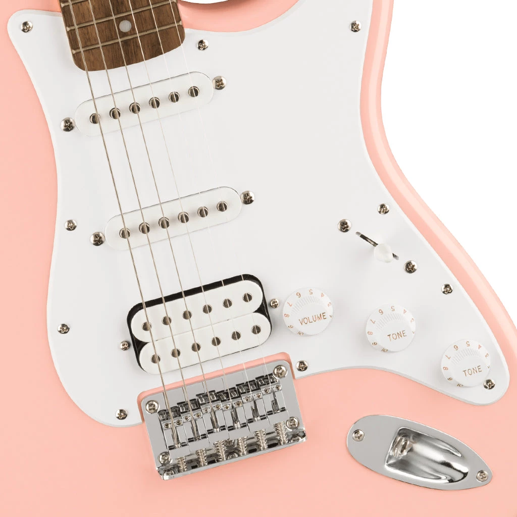 Fender Squier Bullet® Stratocaster® HT HSS, Laurel Fingerboard, Shell Pink Electric Guitars