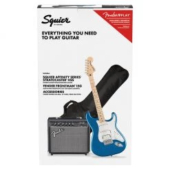 Squier - Affinity Series™ Stratocaster® HSS Pack, Maple Fingerboard, Lake Placid Blue, Gig Bag, 15G - 240V AU Electric Guitars