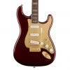 Squier 40th Anniversary Stratocaster®, Gold Edition, Laurel FB, Ruby Red Metallic Electric Guitars