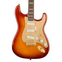 Electric Guitars Squier 40th Anniversary Stratocaster®, Gold Edition, Laurel FB, Sienna Sunburst