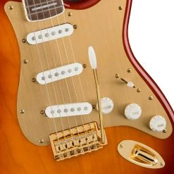 Electric Guitars Squier 40th Anniversary Stratocaster®, Gold Edition, Laurel FB, Sienna Sunburst