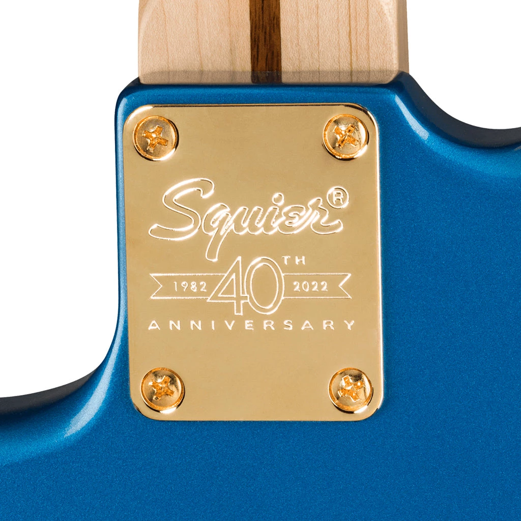 Squier 40th Anniversary Jazzmaster®, Gold Edition, Laurel FB, Lake Placid Blue Electric Guitars