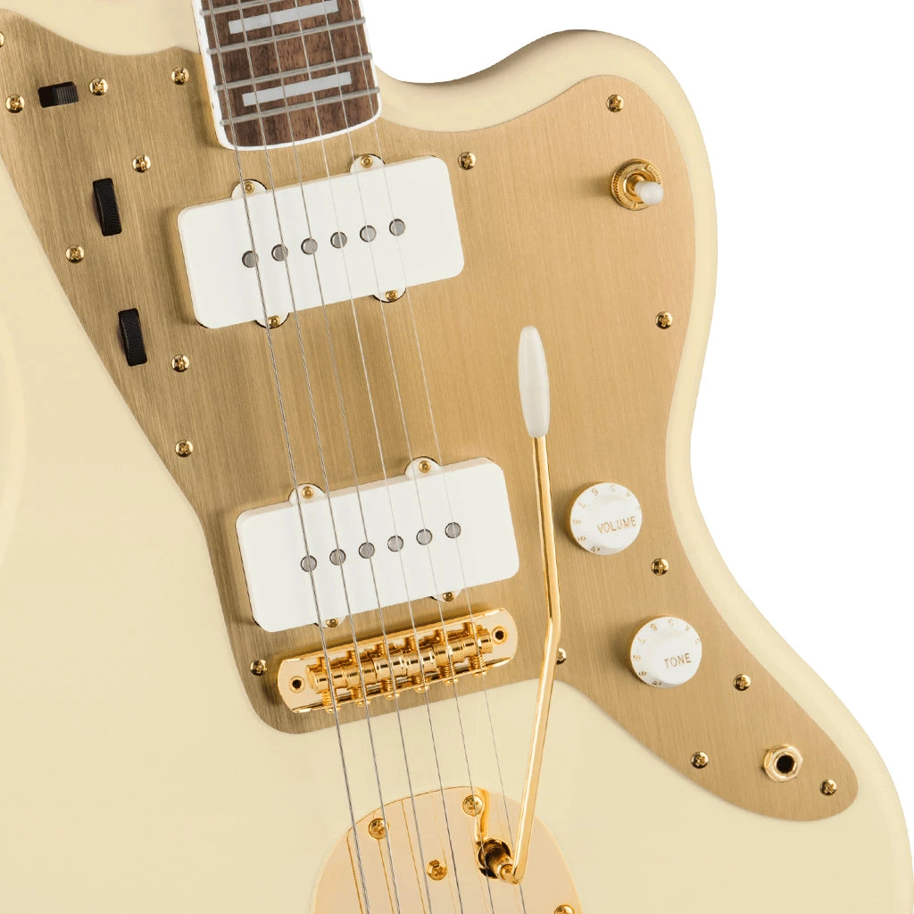 Electric Guitars Squier 40th Anniversary Jazzmaster®, Gold Edition, Laurel FB, Olympic White