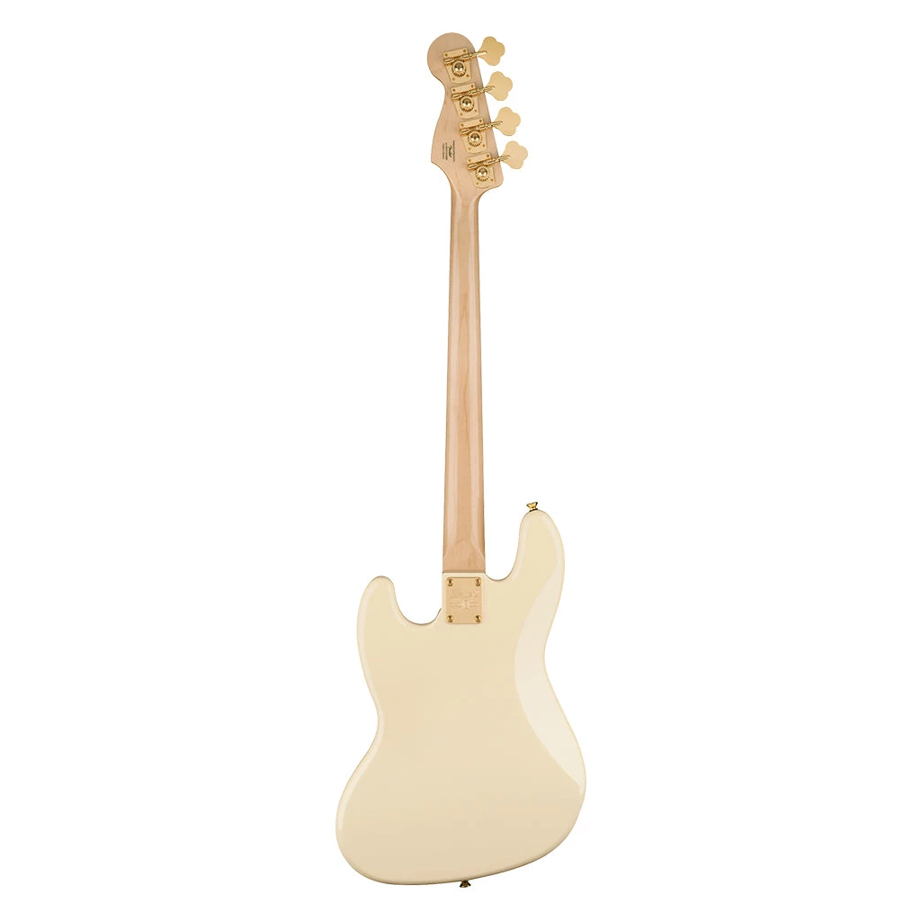 Squier 40th Anniversary Jazz Bass®, Gold Edition, Laurel FB, Olympic White Bass Guitars