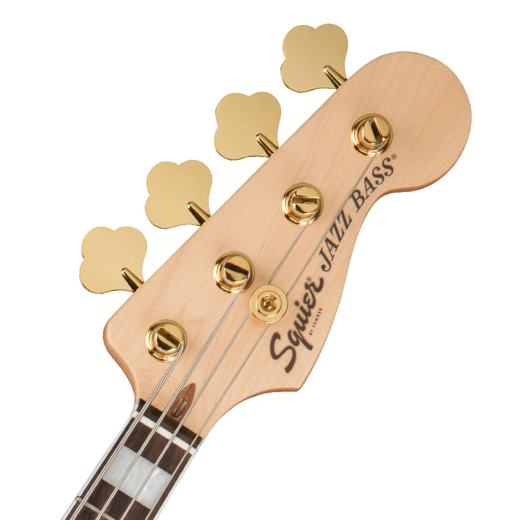 Bass Guitars Squier 40th Anniversary Jazz Bass®, Gold Edition, Laurel FB, Ruby Red Metallic