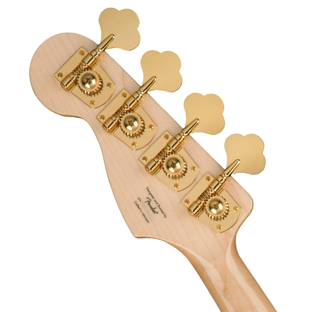 Bass Guitars Squier 40th Anniversary Jazz Bass®, Gold Edition, Laurel FB, Ruby Red Metallic