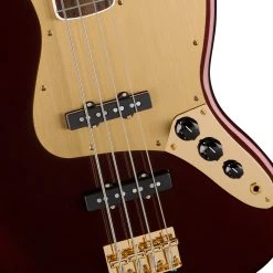 Bass Guitars Squier 40th Anniversary Jazz Bass®, Gold Edition, Laurel FB, Ruby Red Metallic