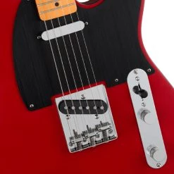 Squier 40th Anniversary Telecaster®, Vintage Edition, MN, Black Anodized Pickguard, Satin Dakota Red Electric Guitars