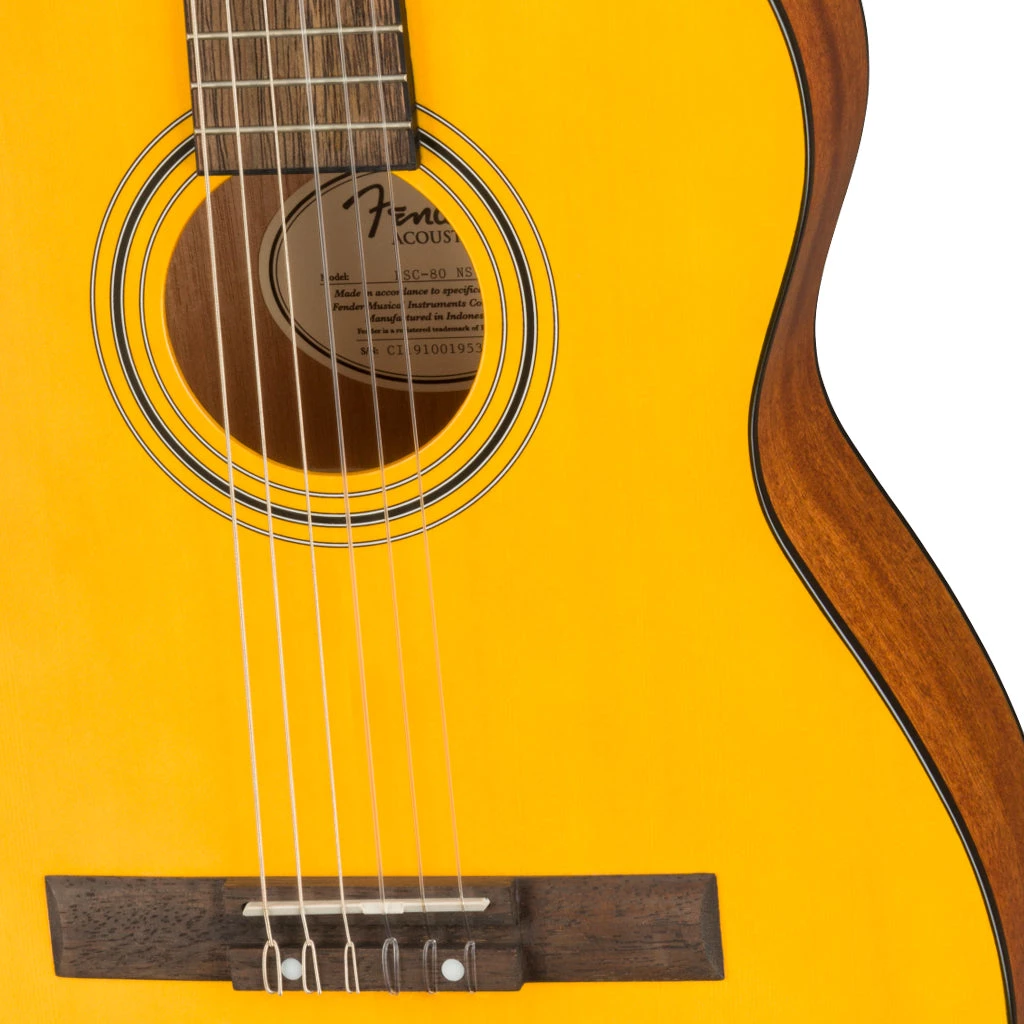 Fender - ESC80 Educational Series 3/4 Classical Guitar - Vintage Natural Classical Guitars