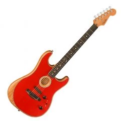 Acoustic Guitars Fender American Acoustasonic® Strat®, Ebony Fingerboard, Dakota Red