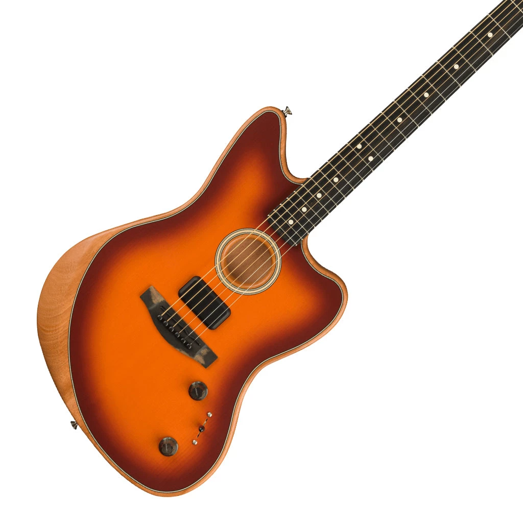 Acoustic Guitars Fender American Acoustasonic® Jazzmaster®, Tobacco Sunburst, Ebony Fingerboard