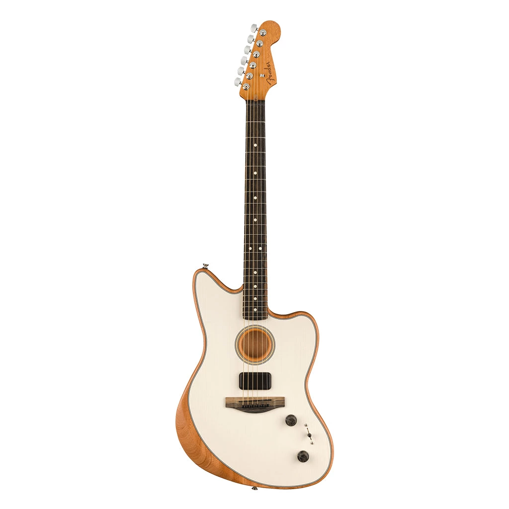Acoustic Guitars Fender American Acoustasonic® Jazzmaster®, Arctic White, Ebony Fingerboard