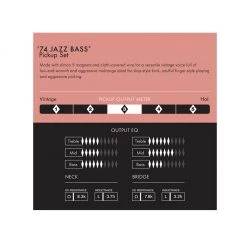 Fender Pure Vintage'74 Jazz Bass® Pickup Set, Black (2)