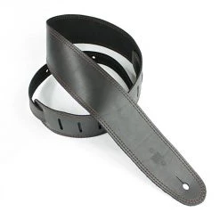 DSL SGE25-15-2 Strap 2.5" Single Ply Black With Brown Stitch See All