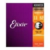Elixir 16027 Nanoweb Phosphor Bronze Custom Light 11-52