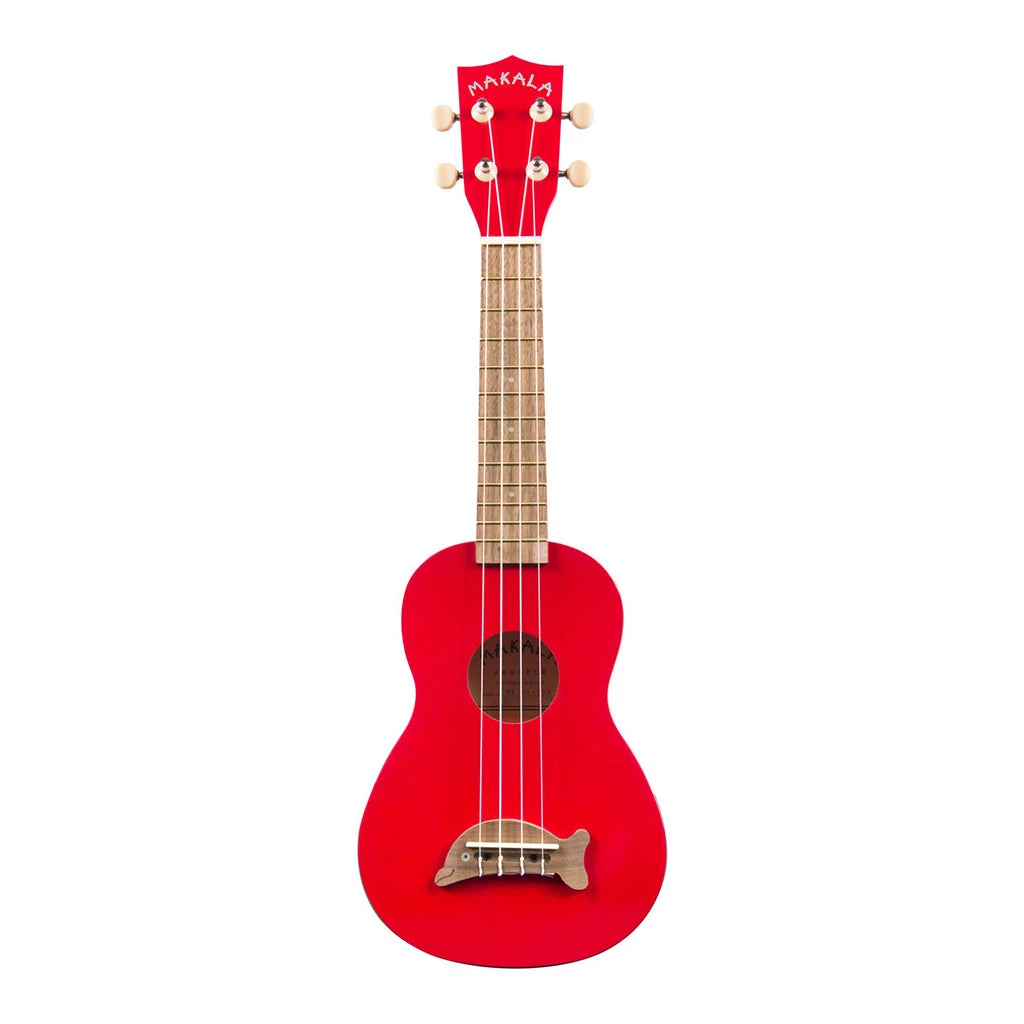 Makala Soprano Ukulele Dolphin Bridge - Red Ukuleles