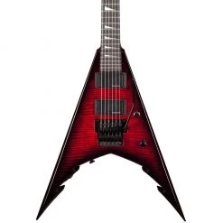 Electric Guitars Jackson USA Signature Corey Beaulieu King V™ KV6 - Ebony Fingerboard - Transparent Red Burst