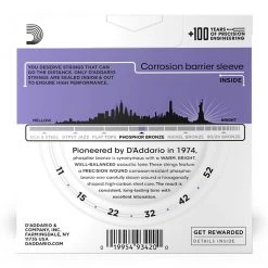 See All D'Addario - EJ26-3D - 3 Pack Phosphor Bronze Custom Light 11-52 - Acoustic Guitar Strings