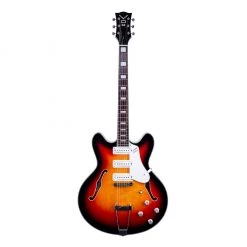 Electric Guitars Vox - Bobcat S66 Semi Hollow Electric - Sunburst