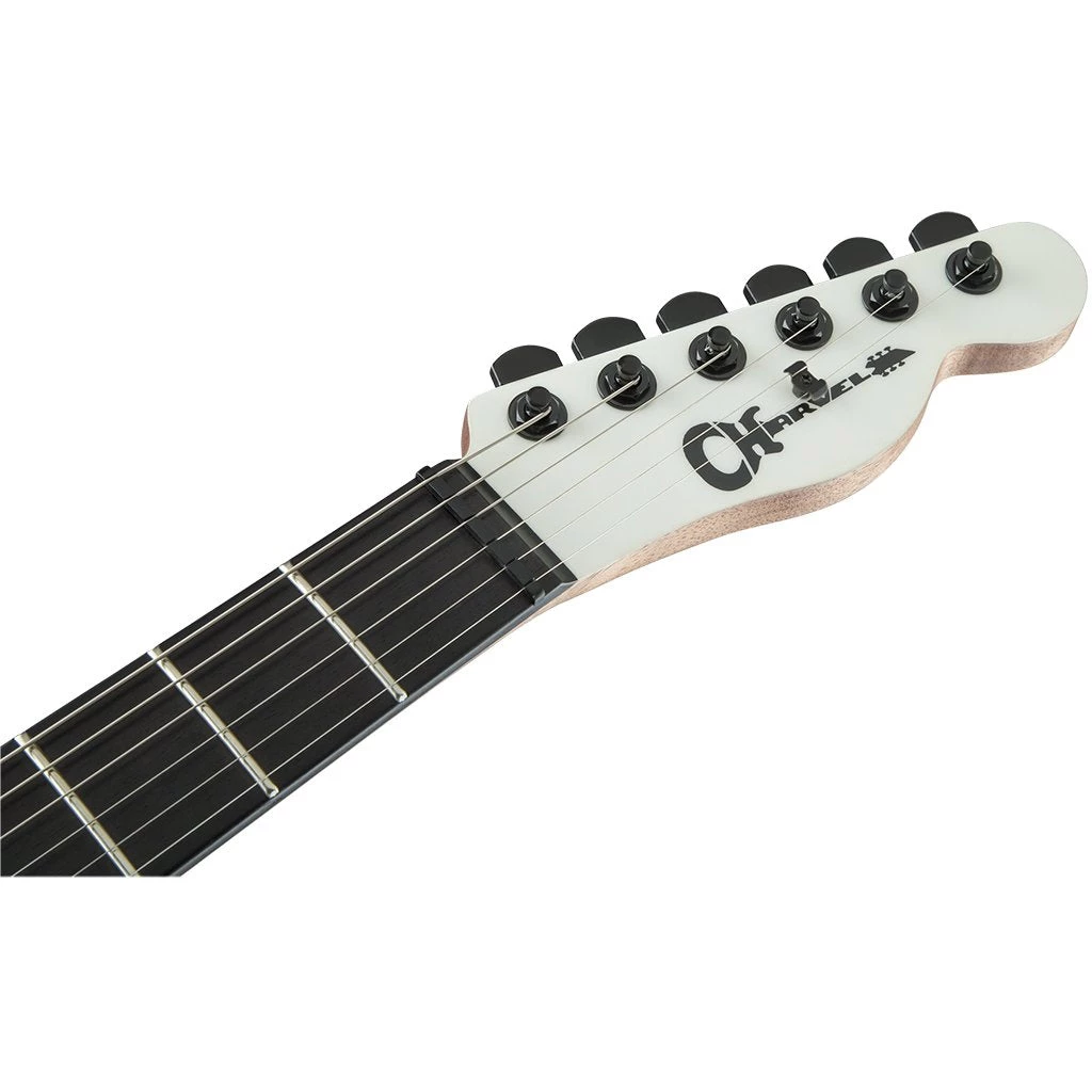 Electric Guitars Charvel Joe Duplantier Pro Mod San Dimas S2 - Satin White - Ebony Fingerboard