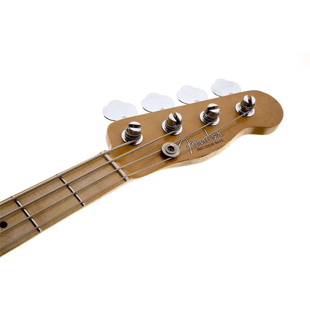 Fender Roadworn Mike Dirnt Precision Bass - White Blonde - Maple Fretboard Bass Guitars