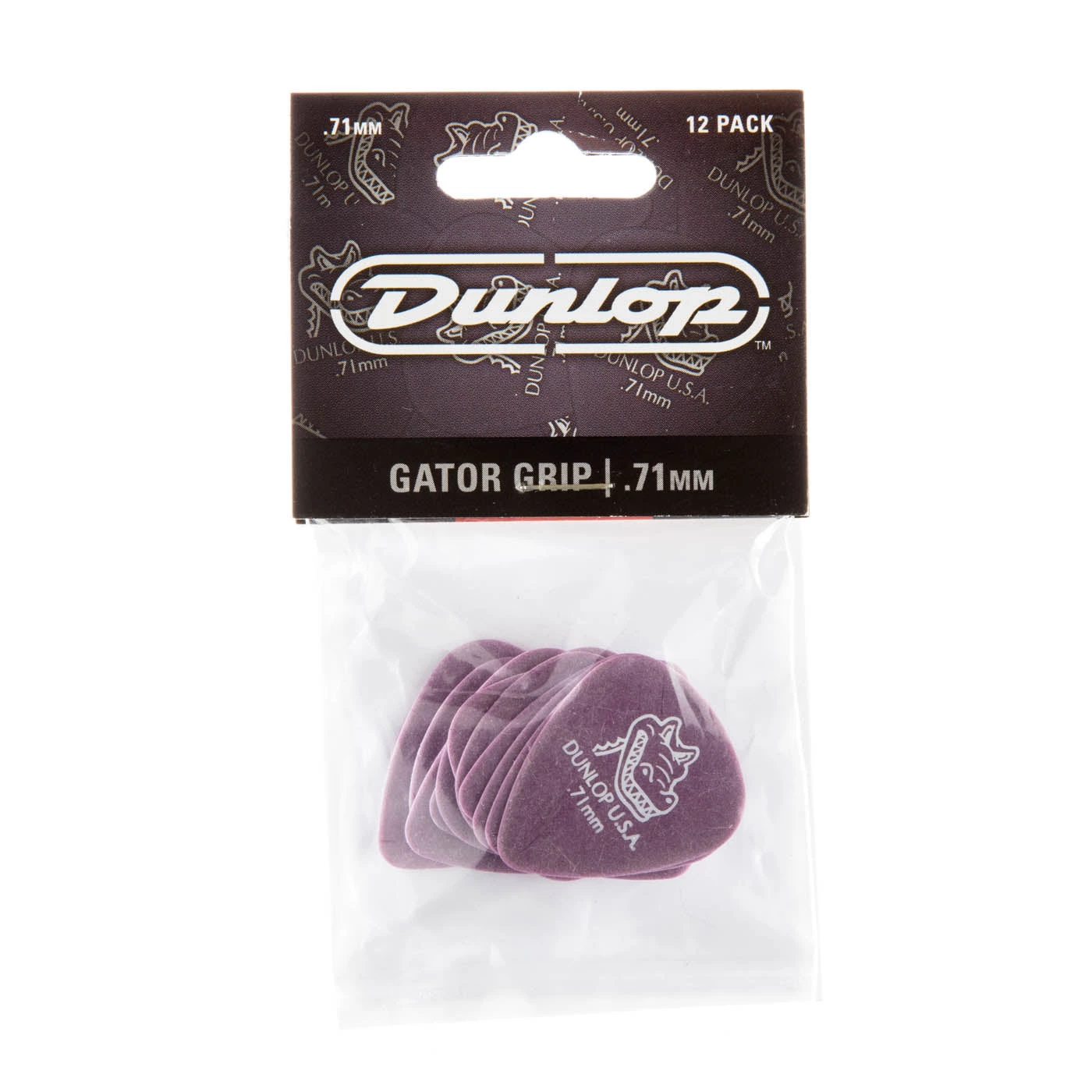 Jim Dunlop Dunlop JP771 - 0.71mm Gator Grip Picks 12pk See All