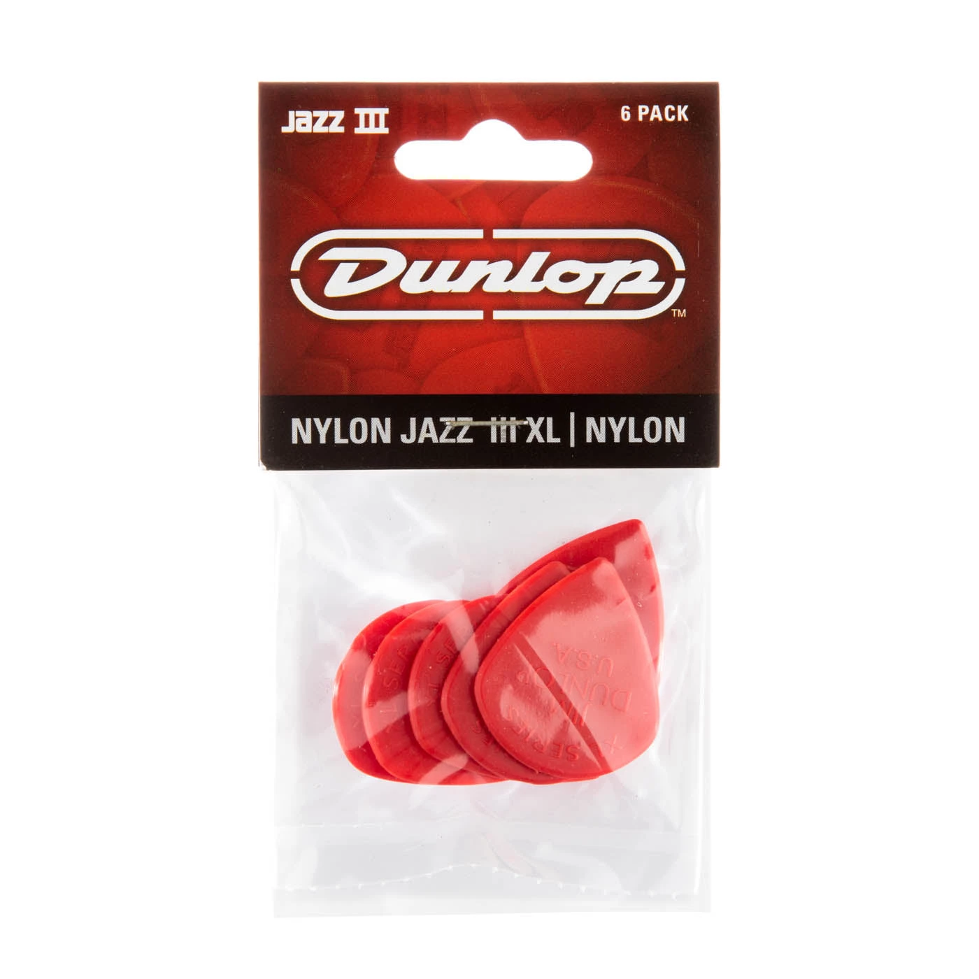 Jim Dunlop See All Dunlop JP5RN - 1.38mm Nylon Jazz III Picks 6pk