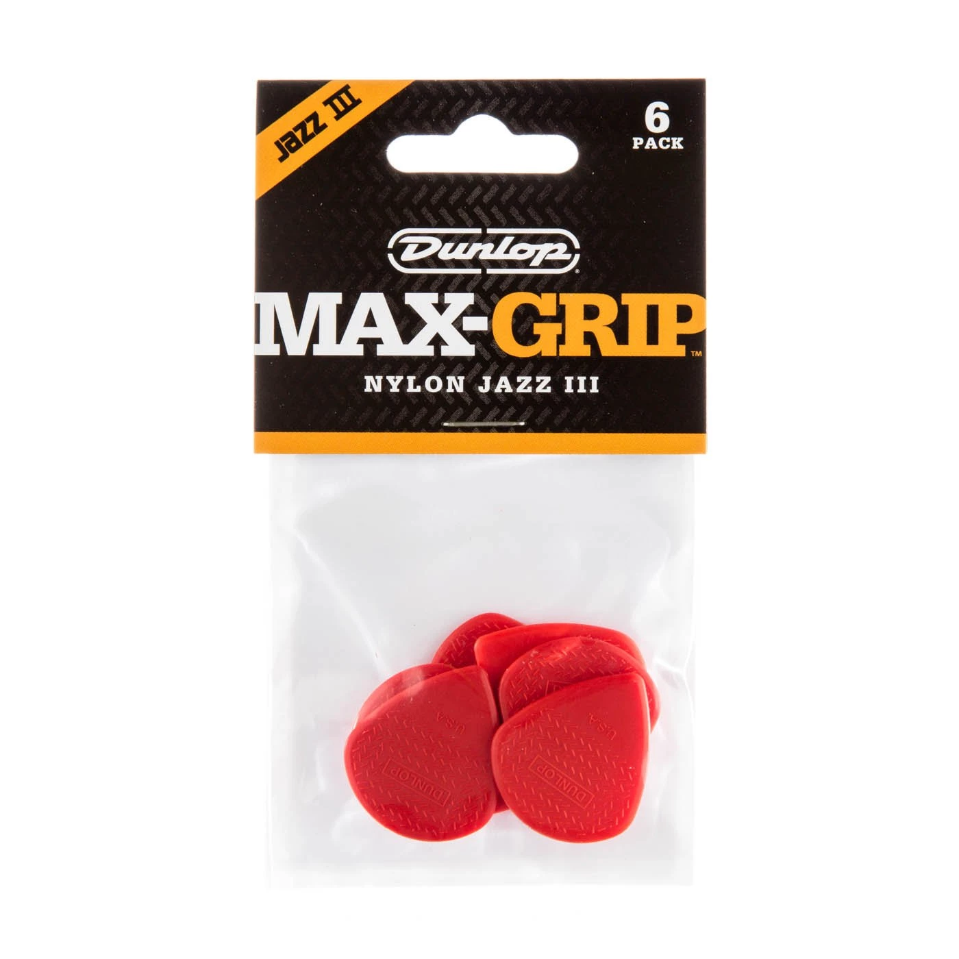 Jim Dunlop Dunlop JPP113N - 1.38mm Max Grip Nylon Jazz III Picks 6pk