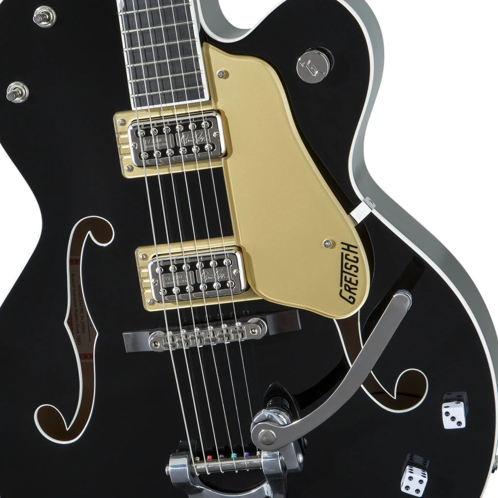Electric Guitars Gretsch G6120T-BSNSH Brian Setzer Signature Nashville® Hollow Body With Bigsby®, Ebony Fingerboard, Black Lacquer