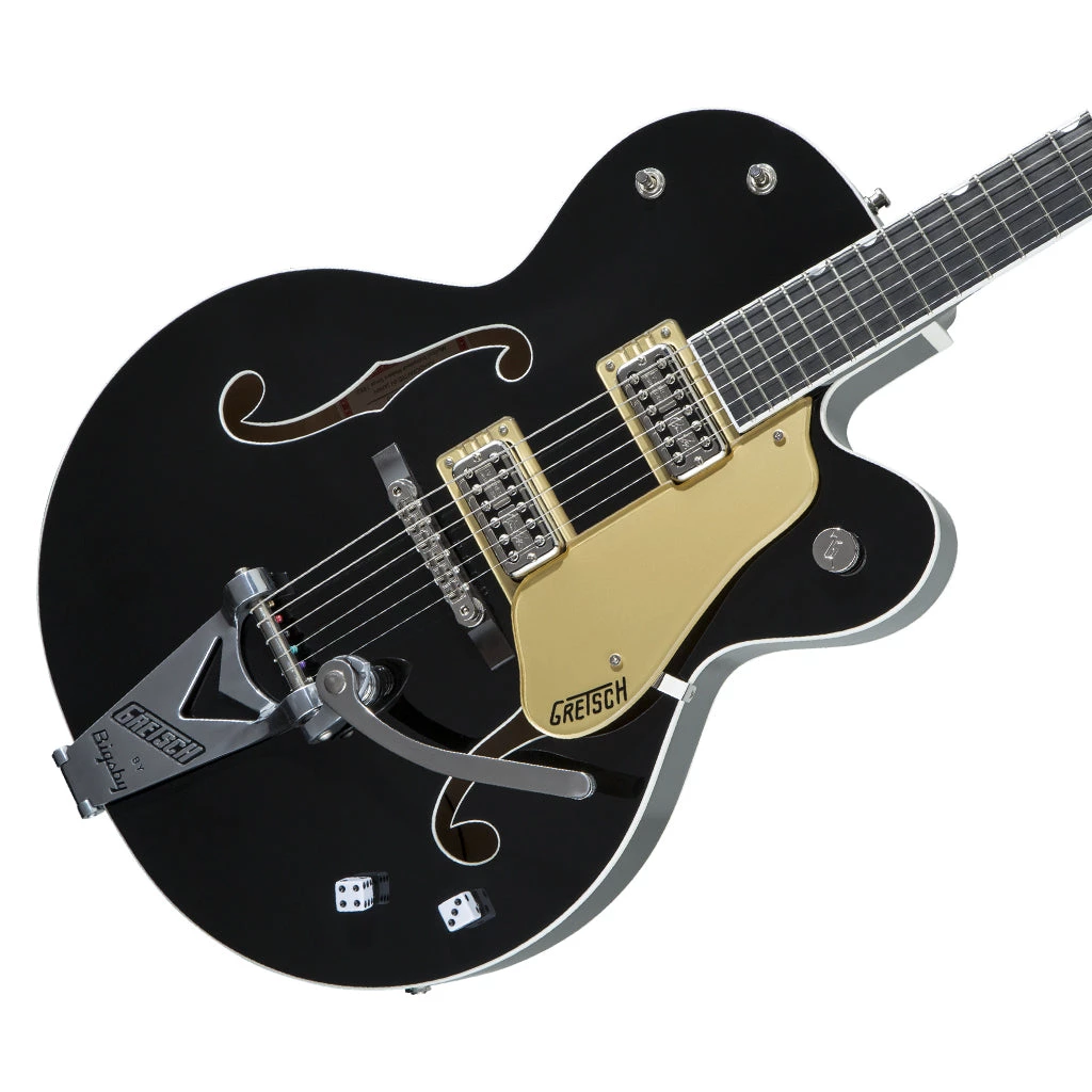 Electric Guitars Gretsch G6120T-BSNSH Brian Setzer Signature Nashville® Hollow Body With Bigsby®, Ebony Fingerboard, Black Lacquer