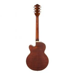 Electric Guitars Gretsch - G6659TFM Players Edition Broadkaster® Jr. Center Block Single-Cut With String-Thru Bigsby® And Flame Maple - Bourbon Stain