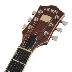 Electric Guitars Gretsch - G6659TFM Players Edition Broadkaster® Jr. Center Block Single-Cut With String-Thru Bigsby® And Flame Maple - Bourbon Stain