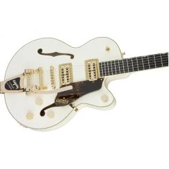 Gretsch - G6659TG Players Edition Broadkaster® Jr. Center Block Single-Cut With String-Thru Bigsby® - Ebony Fingerboard - Vintage White Electric Guitars