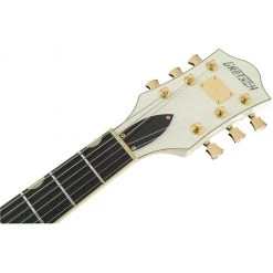 Gretsch - G6659TG Players Edition Broadkaster® Jr. Center Block Single-Cut With String-Thru Bigsby® - Ebony Fingerboard - Vintage White Electric Guitars