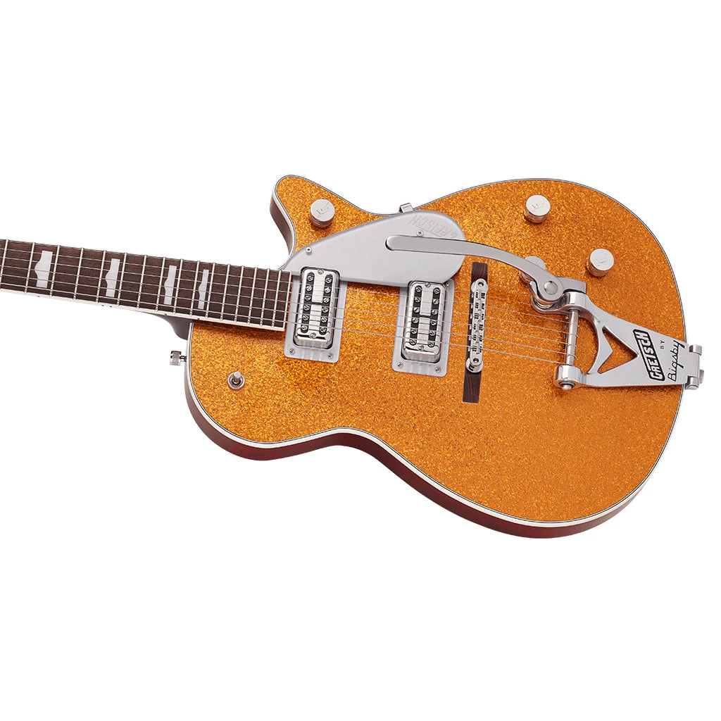 Electric Guitars Gretsch - G6129T-89 Vintage Select ‘89 Sparkle Jet™ With Bigsby® - Rosewood Fingerboard - Gold Sparkle