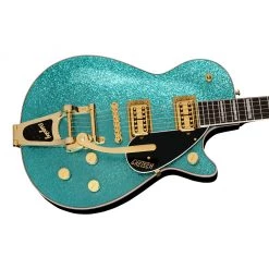 Gretsch G6229TG Limited Edition Players Edition Sparkle Jet™ BT With Bigsby® And Gold Hardware, Ebony Fingerboard, Ocean Turquoise Sparkle