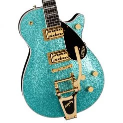 Gretsch G6229TG Limited Edition Players Edition Sparkle Jet™ BT With Bigsby® And Gold Hardware, Ebony Fingerboard, Ocean Turquoise Sparkle