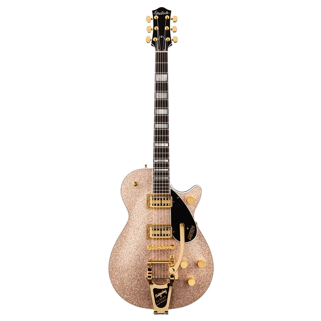 Electric Guitars Gretsch - G6229TG Limited Edition Players Edition Sparkle Jet™ BT With Bigsby® And Gold Hardware, Ebony Fingerboard, Champagne Sparkle