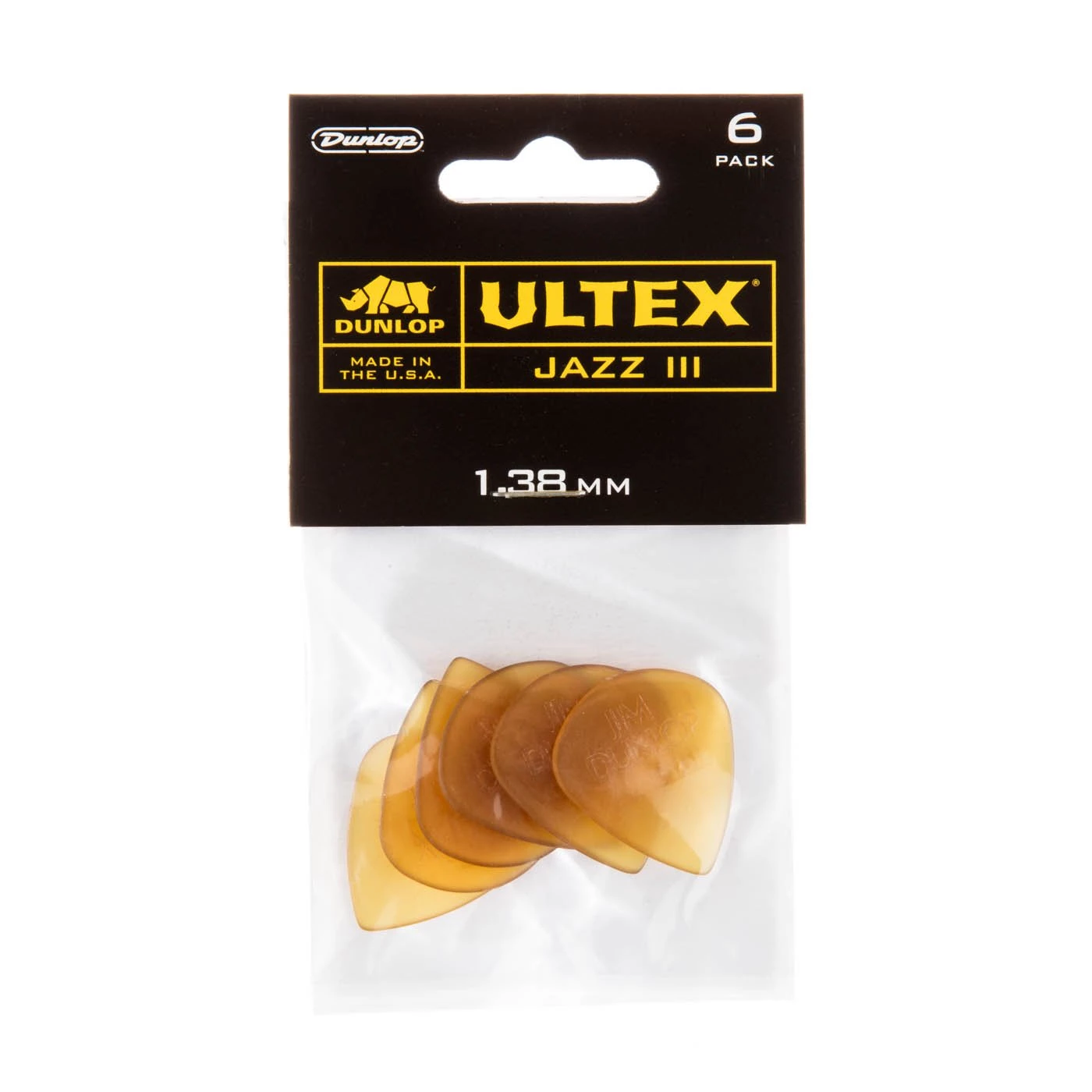 Jim Dunlop See All Dunlop JP438 - 1.38mm Ultex Jazz III Picks 6pk