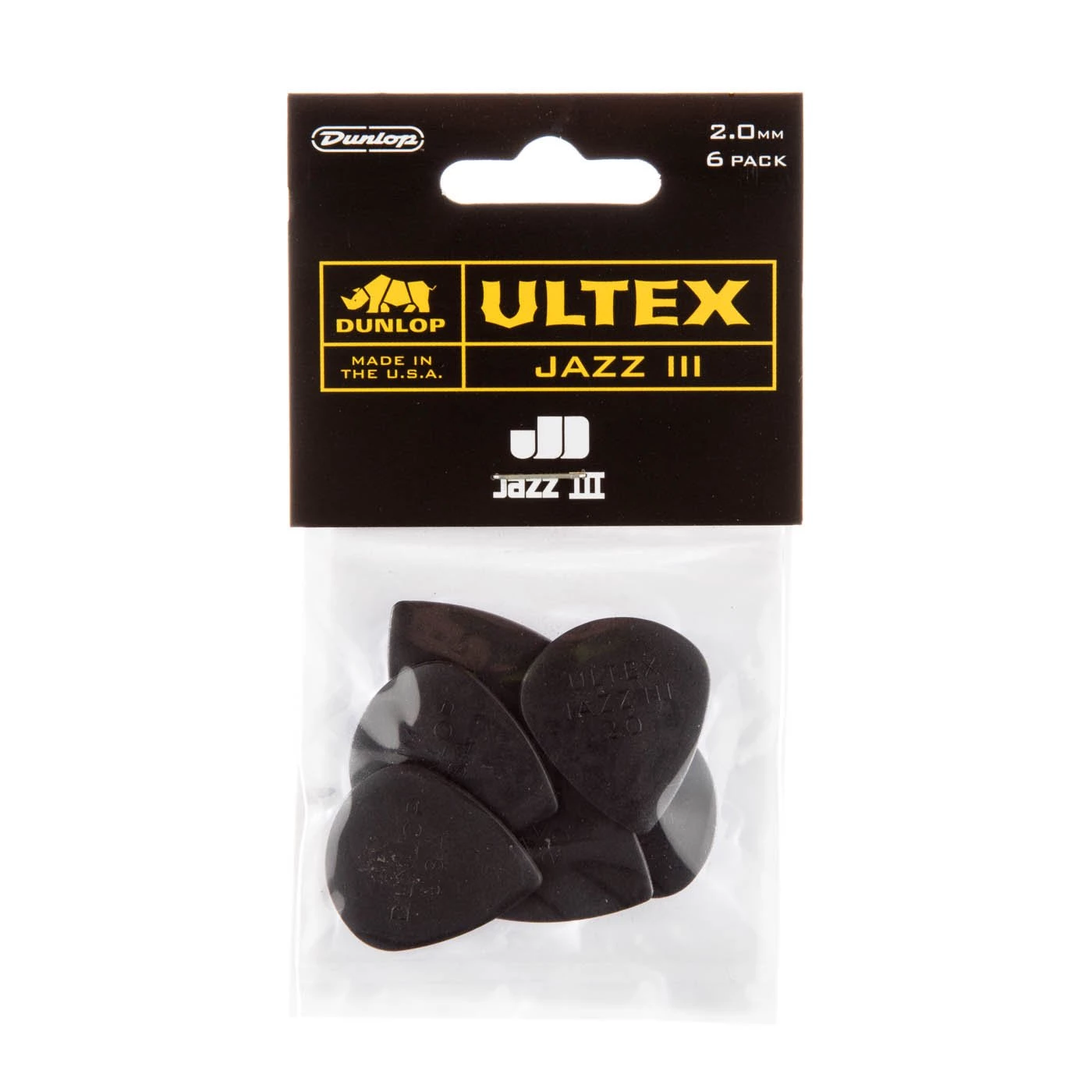 Jim Dunlop See All Dunlop JP420 - 2.00mm Ultex Jazz III Picks 6pk